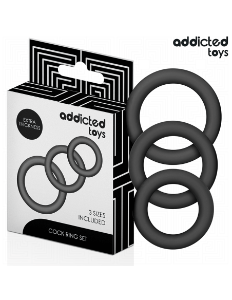 ADDICTED TOYS SET DE ANILLOS SILICONA MODELO 1