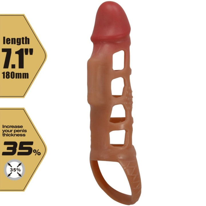 PRETTY LOVE PRESTON FUNDA PARA PENE CON VIBRACION DE 18 CM