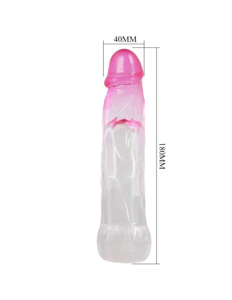 PRETTY LOVE NERON FUNDA REALISTICA ALARGADORA DE 6 CM PARA PENE ROSA