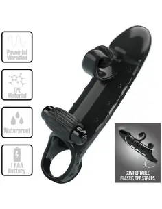 ROMANCE FUNDA PARA PENE CON VIBRACION NEGRO