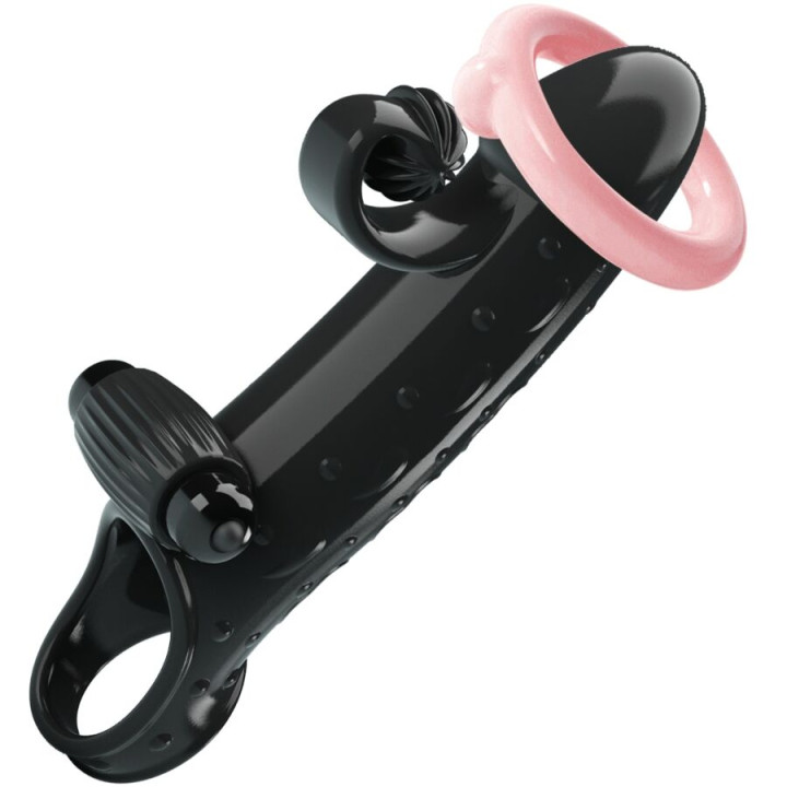 ROMANCE FUNDA PARA PENE CON VIBRACION NEGRO