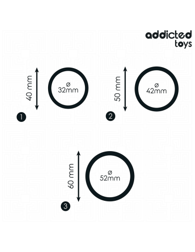 ADDICTED TOYS SET DE ANILLOS SILICONA MODELO 2