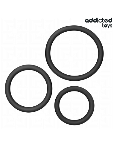 ADDICTED TOYS SET DE ANILLOS SILICONA MODELO 2