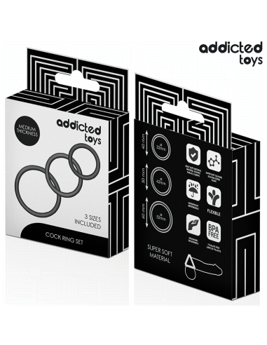 ADDICTED TOYS SET DE ANILLOS SILICONA MODELO 2