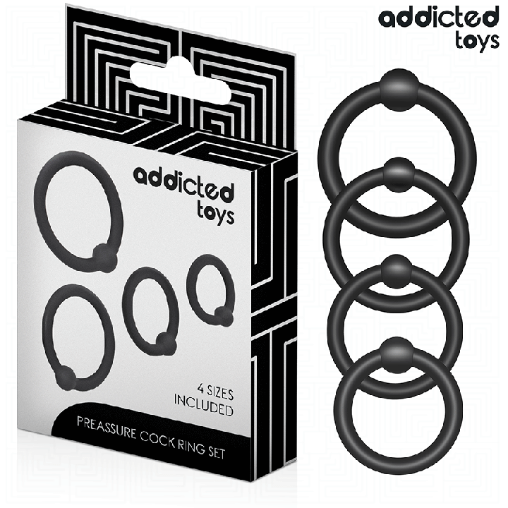 ADDICTED TOYS SET ANILLOS SILICONA DE PRESION