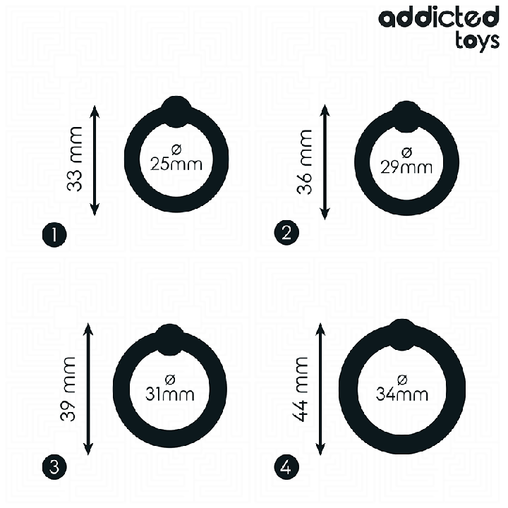 ADDICTED TOYS SET ANILLOS SILICONA DE PRESION