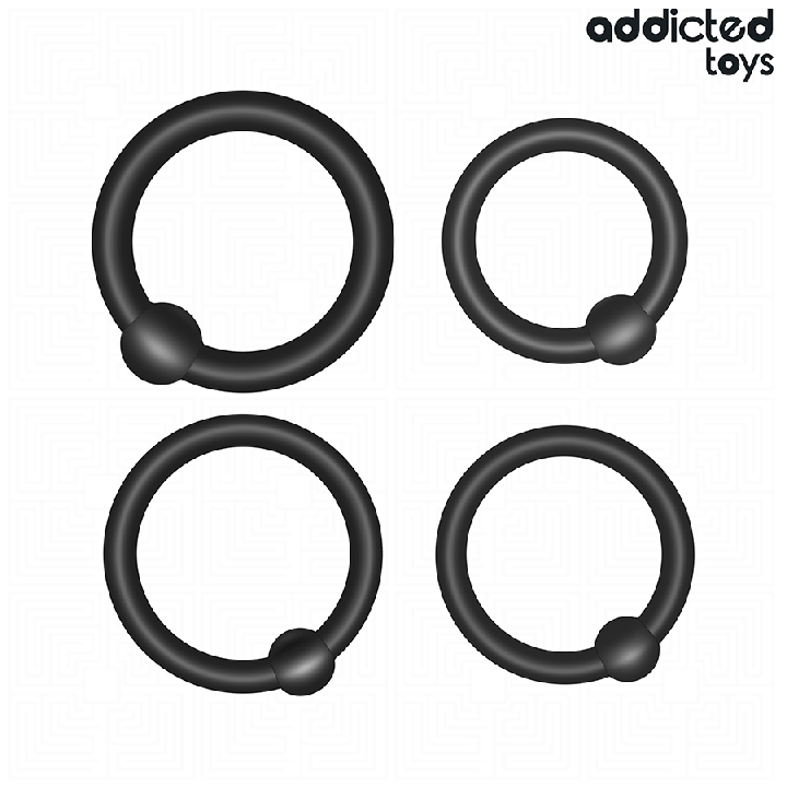 ADDICTED TOYS SET ANILLOS SILICONA DE PRESION