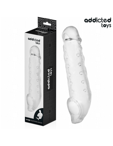 ADDICTED TOYS FUNDA PARA EL PENE TRANSPARENTE TALLA S 23 CM