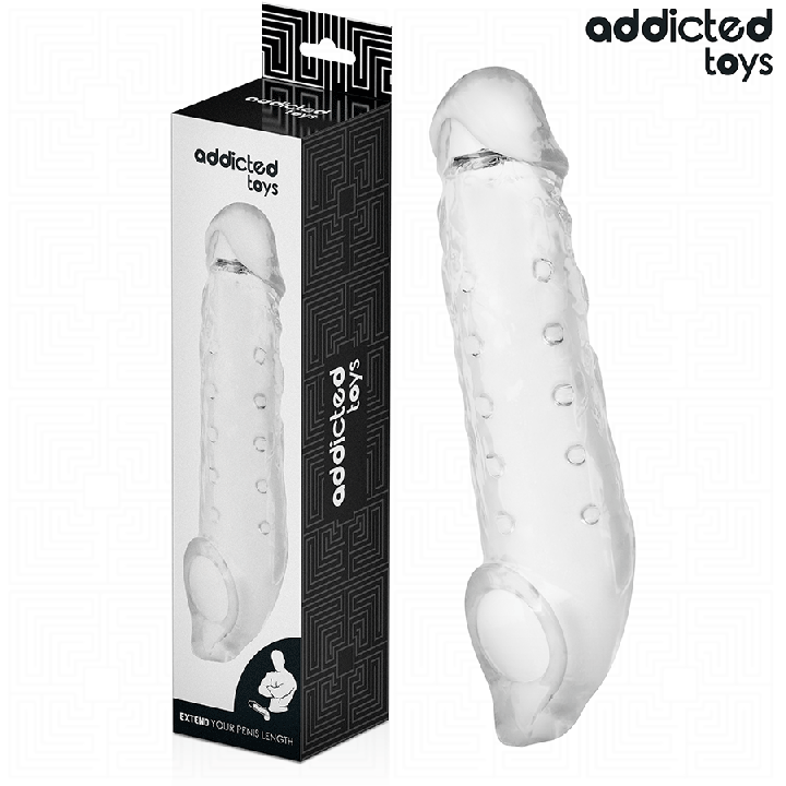 ADDICTED TOYS FUNDA PARA EL PENE TRANSPARENTE TALLA S 23 CM