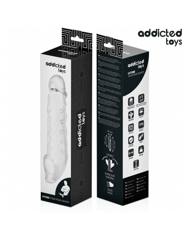 ADDICTED TOYS FUNDA PARA EL PENE TRANSPARENTE TALLA S 23 CM