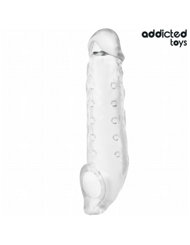 ADDICTED TOYS FUNDAS PARA EL PENE TRANSPARENTE TALLA M 27 CM