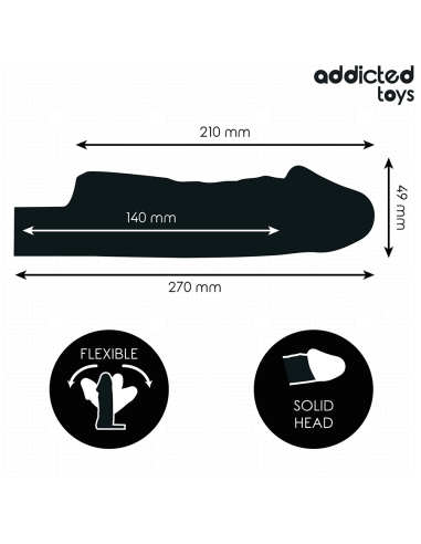ADDICTED TOYS FUNDAS PARA EL PENE TRANSPARENTE TALLA M 27 CM