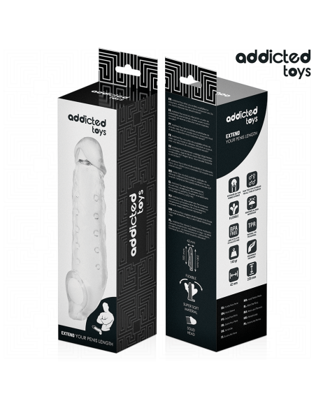 ADDICTED TOYS FUNDAS PARA EL PENE TRANSPARENTE TALLA M 27 CM ADDICTED TOYS FUNDAS PARA EL PENE TRANSPARENTE TALLA M 27 CM