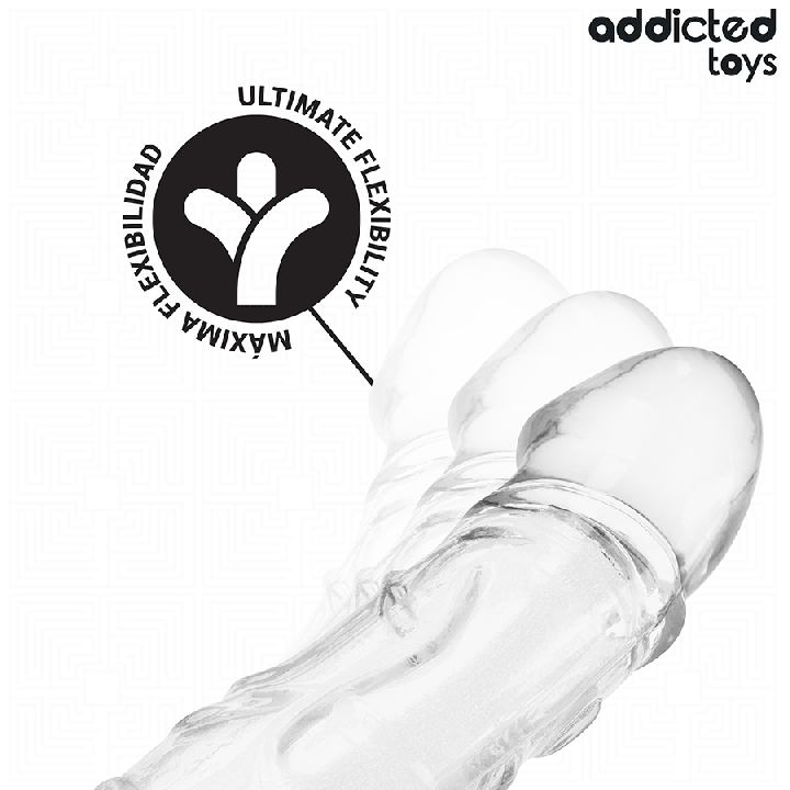 ADDICTED TOYS EXTENSOR PARA EL PENE TRANSPARENTE 27 CM