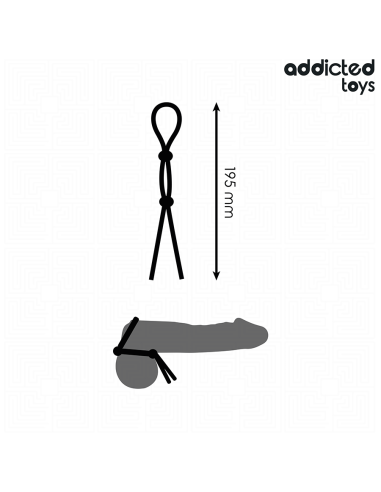 ADDICTED TOYS CUERDA SILICONA PARA EL PENE DE LAZO DOBLE