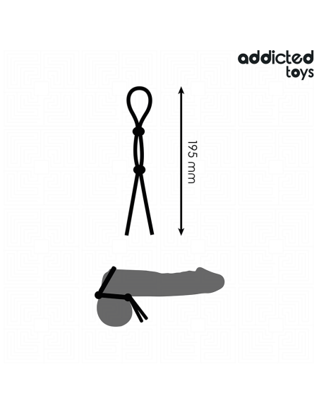 ADDICTED TOYS CUERDA SILICONA PARA EL PENE DE LAZO DOBLE ADDICTED TOYS CUERDA SILICONA PARA EL PENE DE LAZO DOBLE