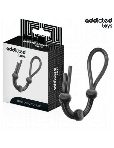 ADDICTED TOYS CUERDA SILICONA PARA EL PENE DE LAZO TRIPLE