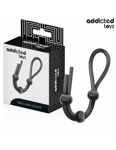 ADDICTED TOYS CUERDA SILICONA PARA EL PENE DE LAZO TRIPLE ADDICTED TOYS CUERDA SILICONA PARA EL PENE DE LAZO TRIPLE