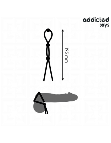 ADDICTED TOYS CUERDA SILICONA PARA EL PENE DE LAZO TRIPLE