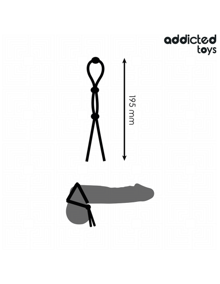ADDICTED TOYS CUERDA SILICONA PARA EL PENE DE LAZO TRIPLE ADDICTED TOYS CUERDA SILICONA PARA EL PENE DE LAZO TRIPLE