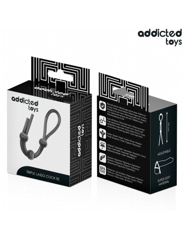 ADDICTED TOYS CUERDA SILICONA PARA EL PENE DE LAZO TRIPLE