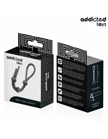 ADDICTED TOYS CUERDA SILICONA PARA EL PENE DE LAZO TRIPLE ADDICTED TOYS CUERDA SILICONA PARA EL PENE DE LAZO TRIPLE