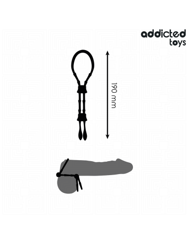 ADDICTED TOYS CUERDA SILICONA AJUSTABLE PARA EL PENE