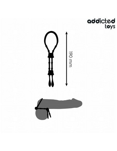ADDICTED TOYS CUERDA SILICONA AJUSTABLE PARA EL PENE ADDICTED TOYS CUERDA SILICONA AJUSTABLE PARA EL PENE