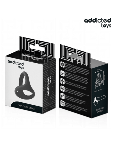 ADDICTED TOYS ANILLO TRIPLE GRUESO PARA EL PENE ADDICTED TOYS ANILLO TRIPLE GRUESO PARA EL PENE