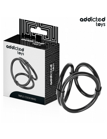 ADDICTED TOYS ANILLO TRIPLE PARA EL PENE ADDICTED TOYS ANILLO TRIPLE PARA EL PENE