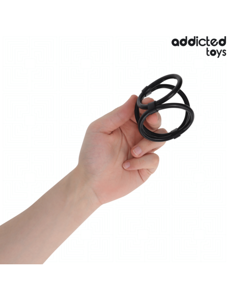 ADDICTED TOYS ANILLO TRIPLE PARA EL PENE ADDICTED TOYS ANILLO TRIPLE PARA EL PENE
