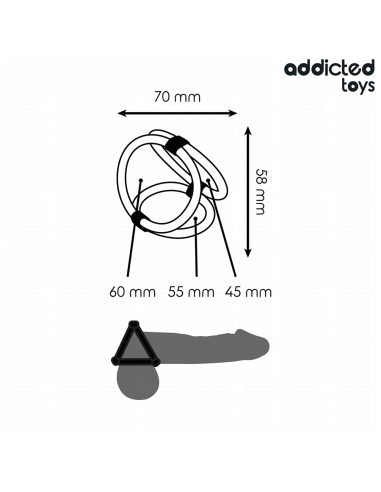 ADDICTED TOYS ANILLO TRIPLE PARA EL PENE
