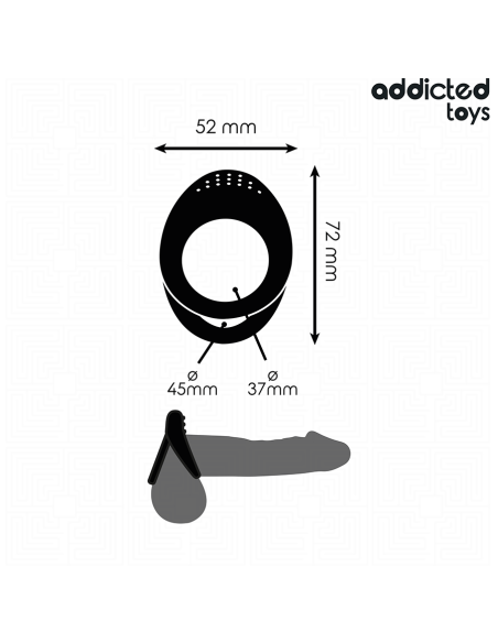 ADDICTED TOYS ANILLO TEXTURIZADO DOBLE PARA EL PENE ADDICTED TOYS ANILLO TEXTURIZADO DOBLE PARA EL PENE