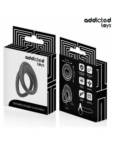 ADDICTED TOYS ANILLO TEXTURIZADO DOBLE PARA EL PENE