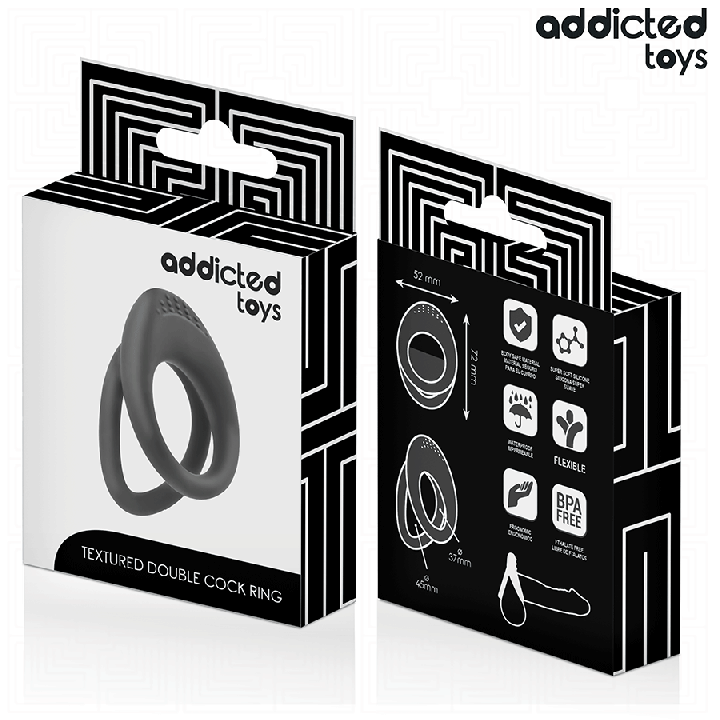 ADDICTED TOYS ANILLO TEXTURIZADO DOBLE PARA EL PENE