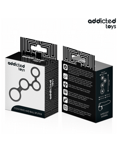 ADDICTED TOYS ANILLO PARA EL PENE CON DIVISORES PARA TESTICULOS