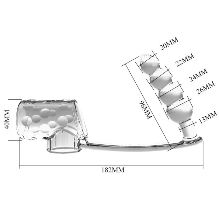 PRETTY LOVE FUNDA PARA PENE CON PLUG ANAL TRANSPARENTE