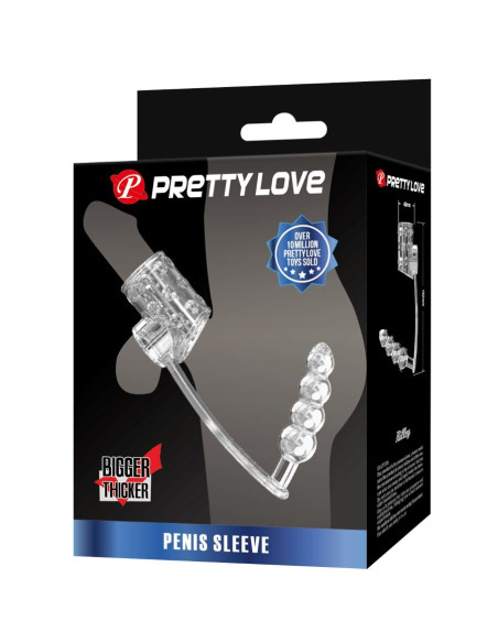 PRETTY LOVE FUNDA PARA PENE CON PLUG ANAL TRANSPARENTE PRETTY LOVE FUNDA PARA PENE CON PLUG ANAL TRANSPARENTE