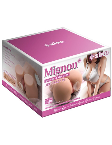 XISE MIGNON SUCKING MASTURBADOR VAGINA REALISTICO CON VIBRACION Y ONDAS ESTIMULADORAS Y CONTROL REMOTO 6 KG
