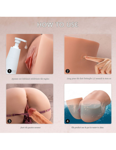 XISE ETHEL THRUSTING MASTURBADOR VAGINA REALISTICO CON VIBRACION MULTIPOSICION