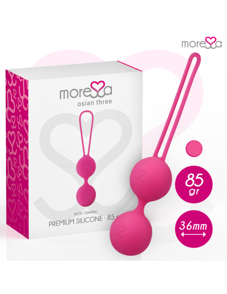 MORESSA OSIAN THREE ENTRENAMIENTO SUELO PELVICO 85 gr PREMIUM SILICONA ROSA