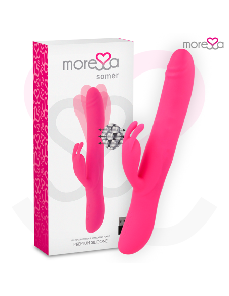 MORESSA SOMER ROTADOR PERLADO Y POTENTE VIBRACIAN SILICONA PREMIUM
