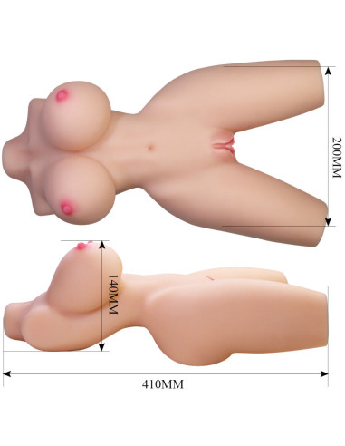 CRAZY BULL LILY TORSO FEMENINO REALISTA VAGINA Y ANAL 4 KG