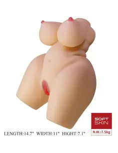 CRAZY BULL GRACE TORSO FEMENINO REALISTA VAGINA Y ANAL 75 KG 2