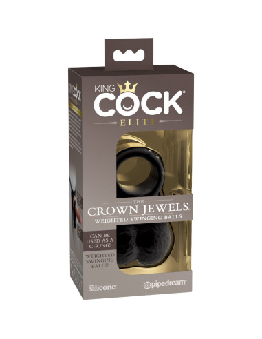 KING COCK TESTICULOS BALANCEANTES EJERCITADOR CON PESO SILICONA