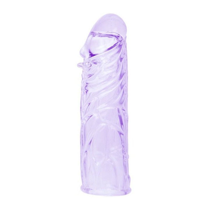 BAILE FUNDA LILA PARA EL PENE EN SILICONA ADAPTABLE 13 CM