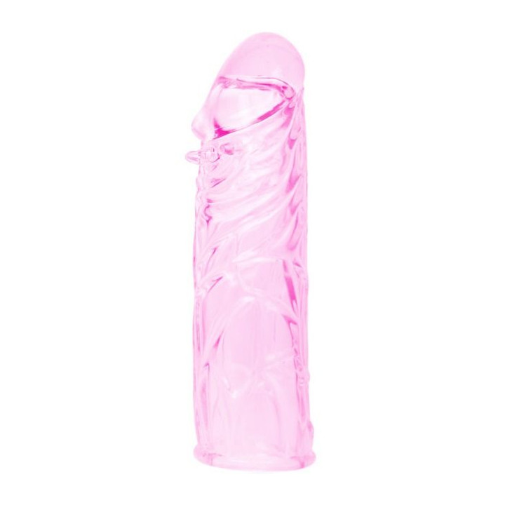 BAILE FUNDA ROSA PENE SILICONA ESTIMULANTE 13 CM