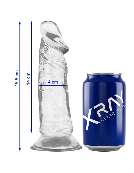 XRAY CLEAR DILDO TRANSPARENTE 165CM X 4CM