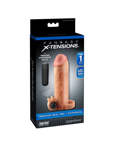 FANTASY X TENSIONS EXTENSION PARA EL PENE CON VIBRADOR REAL FEEL 1