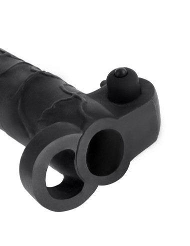 FANTASY X TENSIONS EXTENSION PARA EL PENE CON VIBRADOR REAL FEEL 2 NEGRO